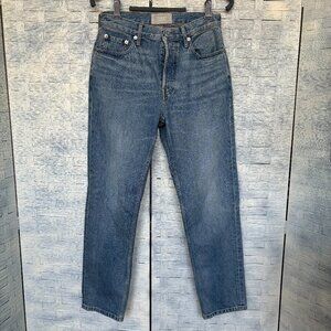 Everlane The 90s Cheeky Sz 25 Medium Wash Organic Cotton Button Fly‎